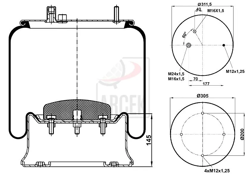 AIR SPRING  - 1600-902 T