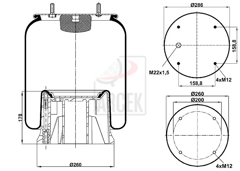 SÜSPANSİYON KÖRÜĞÜ PLASTİK PİSTONLU  - 1600-813 PT