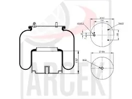 AIR BELLOW  - 1600-887 T8